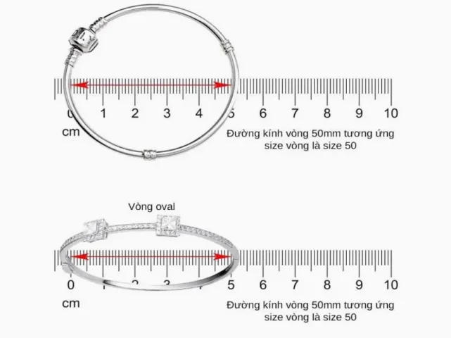 Sử dụng thước đo size vòng tay