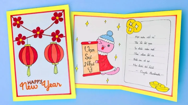 Bí Quyết Trang Trí Thiệp Tết Độc Đáo 2026 Thiệp Tết Pop-up với các chi tiết nổi bật khi mở ra