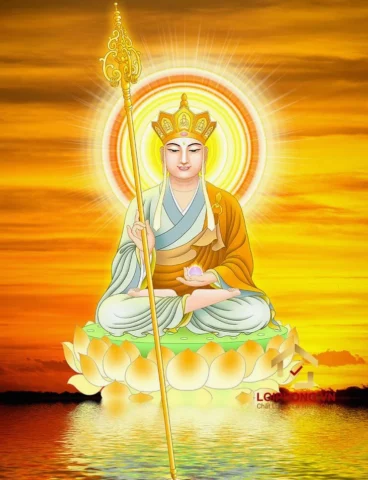 Phật Địa Tạng: Vị Bồ Tát Cứu Độ Chúng Sinh Trong Vô Lượng Kiếp Tranh vẽ Đức Phật Địa Tạng đang thiền định