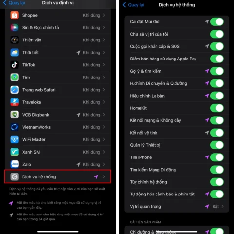 Tùy chỉnh quyền truy cập vị trí cho ứng dụng trên iPhone